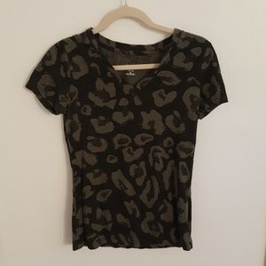 Camo V-Neck Tee